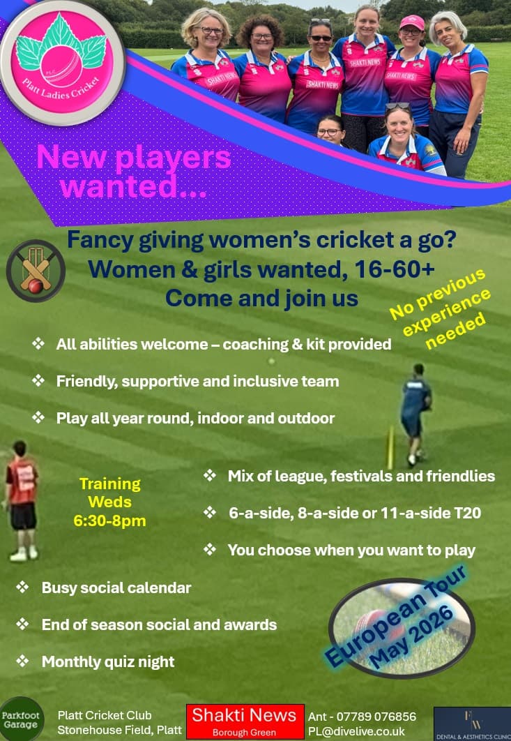 Join Platt Ladies Cricket flyer